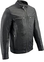 Vista 1 de Milwaukee SFM1866 - Chaqueta de piel para hombre (piel, con cremallera delantera), color negro