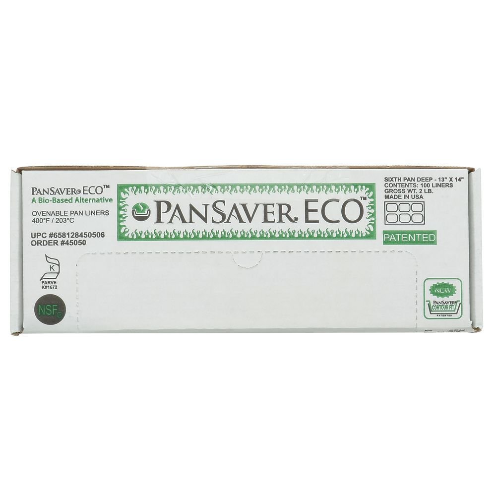 PanSaver Eco 1/6 Size Steam Table Pan Liner Clear Plastic - 6"D 100 Per Case by HUBERT – 13" X 14", Plastic, Clear, Pack of 100, Model 658128450506