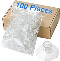 Vista 11 de 30 ventosas grandes de 2.165 in transparentes gruesas sin ganchos sin agujeros, almohadillas de plástico PVC de resistencia profesional