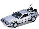 Welly Back to The Future Part 2 Delorean Time Machine 1:24 Scale Diecast Model Car by - 1