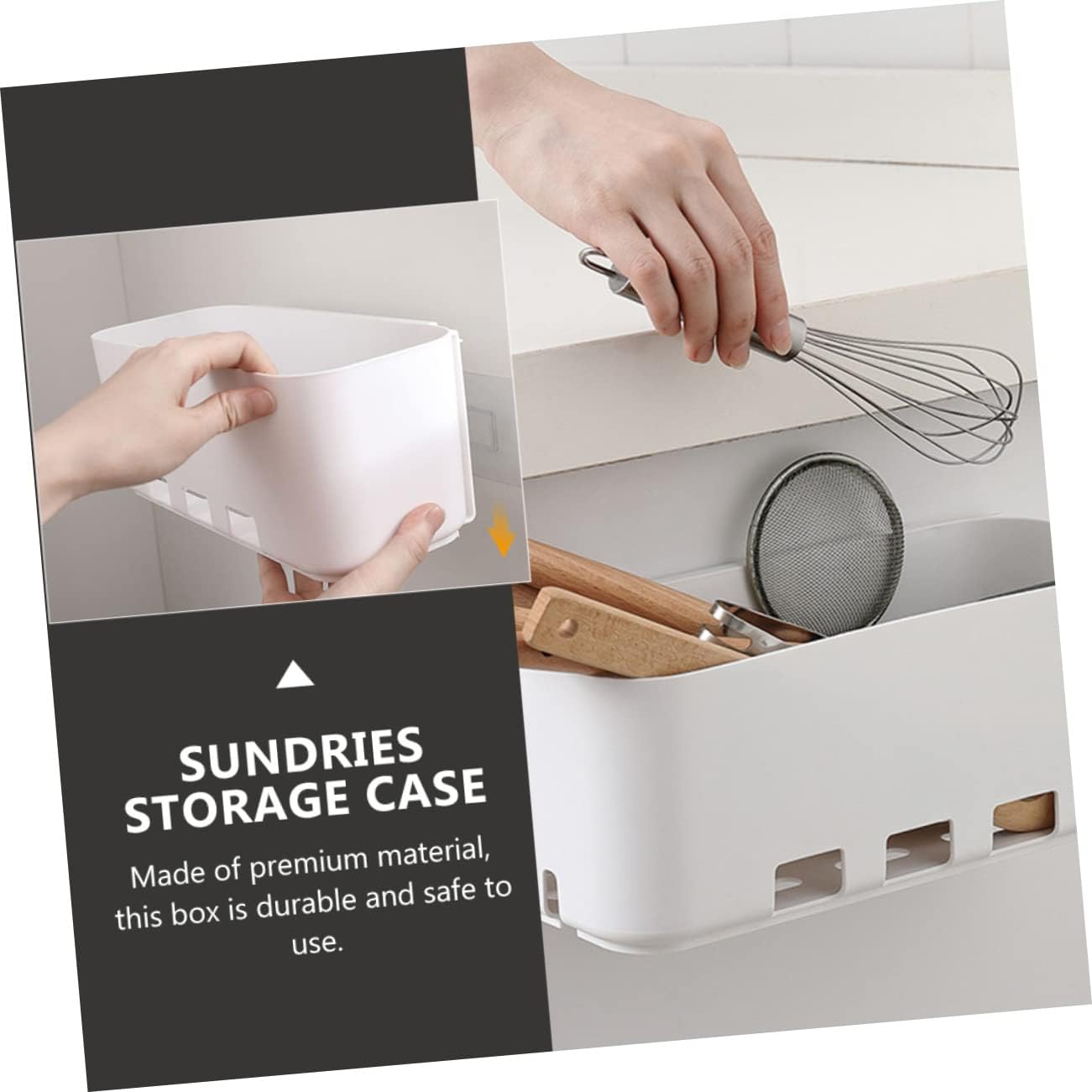 1Set Wall-mounted Storage Case Drawer Type Box Kitchen Organizer for Sundries Punch Installation Cabinet Storage for Home Hotel and Restaurant