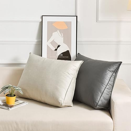 Miniatura 5 de Cojín trasero de cuña para dolor de espalda, funda de piel sintética para lectura para cama, soporte de espalda con bolsillos, almohadas lumbares