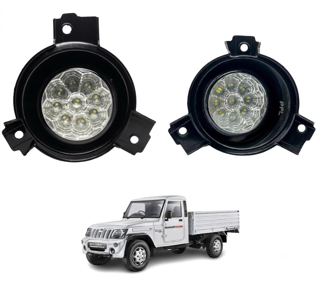Fog Lamp Set for Mahindra Bolero Maxx Pickup (Left & Right Side) With LED Lights-image-17