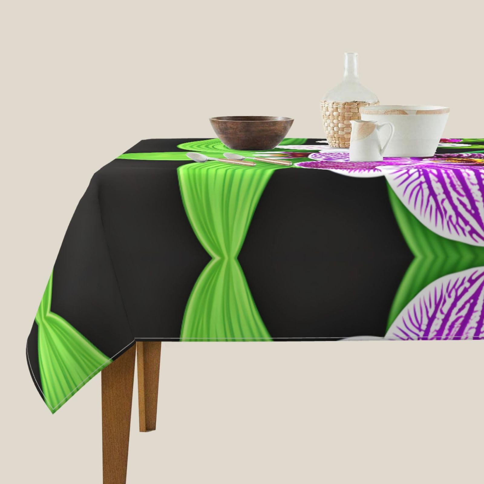 Tovaglia Quadrata Impermeabile Primaverile Floreale 137x137 Cm - Con Foro Per Ombrellone E Cerniera, Per Picnic, Patio, Esterni