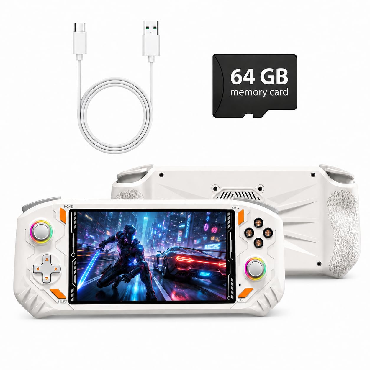 RG52 MINI Retro-Handheld-Spielekonsole, 5,5" IPS, Dual-System, WLAN, HDMI