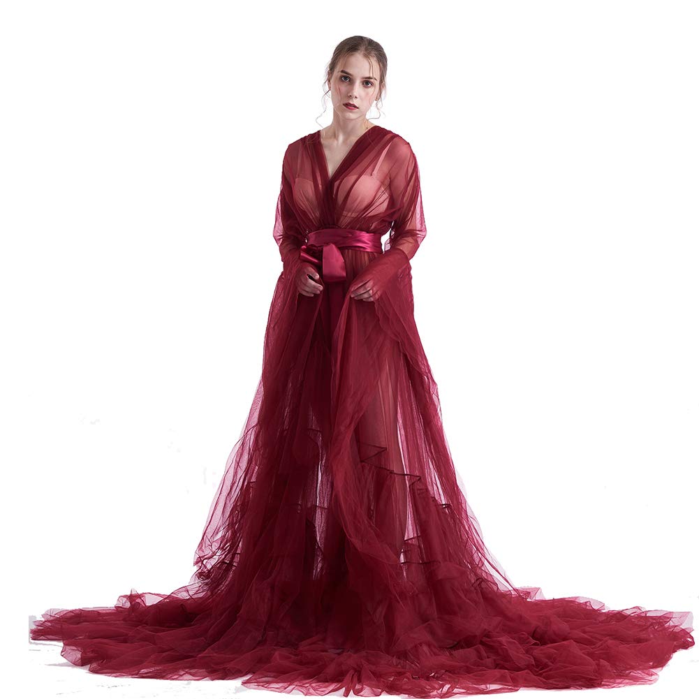 GRACEART elegancka macierzyńska sukienka sesja zdjęciowa ślubna suknia wieczorowa płaszcz sukienki maxi