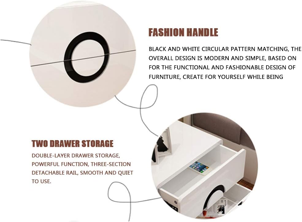 Wooden Storage Cabinet Bedside Table Household Multifunctional Double Basket and Drawers Storage Nightstand for Bedroom Living Room Small Furniture