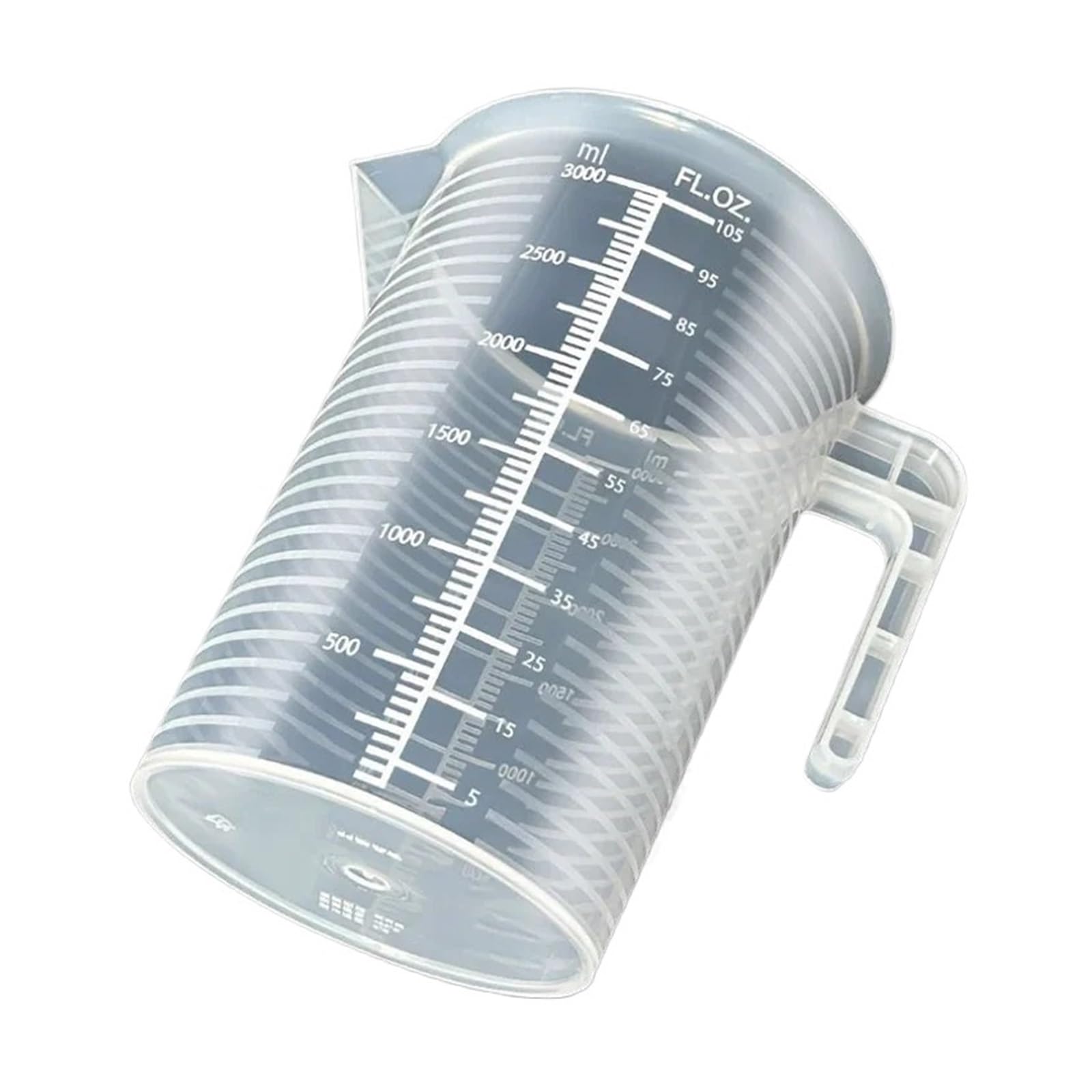 Vaso medidor de plástico espesado de 100-5000 ml con escala, vaso medidor experimental, vaso medidor de plástico(B -5000ml - with lid)