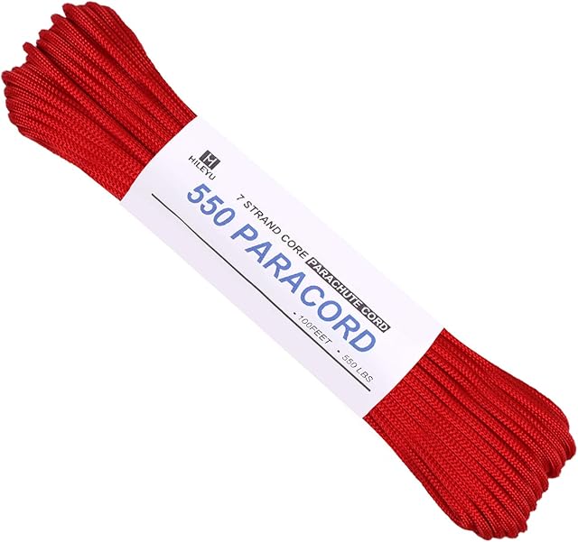 Hileyu Parachute Cord 4mm 6 Colors 100 Feet Paracord Cord 550 Multifunction Type III Paracord Ropes 550lb Survival Paracord Random Combo Crafting Kit 7 Strand Cord Tent Rope Outdoor Survival Rope