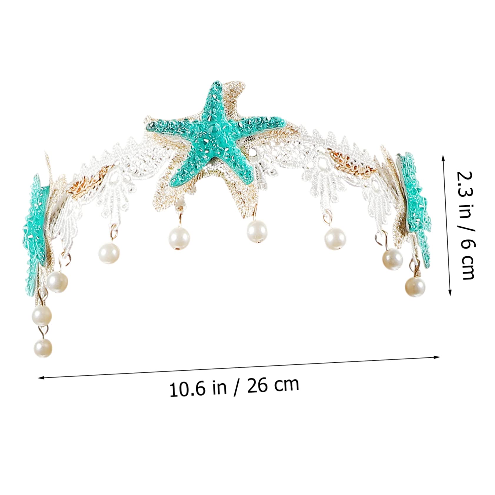 Bandeau pour Cheveux Femme Étoile de Mer 1 Set, Dentelle Alliage