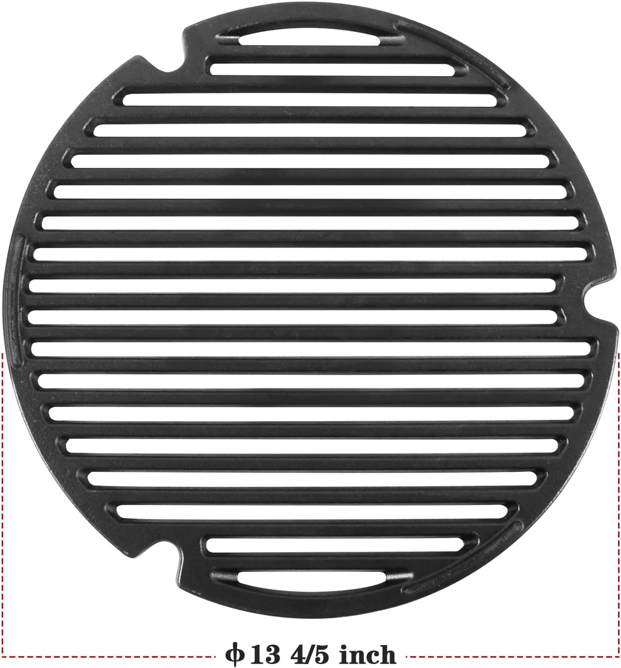 Vankey Cast Iron Grill Grate for Kamado Joe JR,Round Cooking Grids Grates,Cast Iron Sear Plate Replacement for Kamado Joe Classic Joe I, II, III,& JR Series