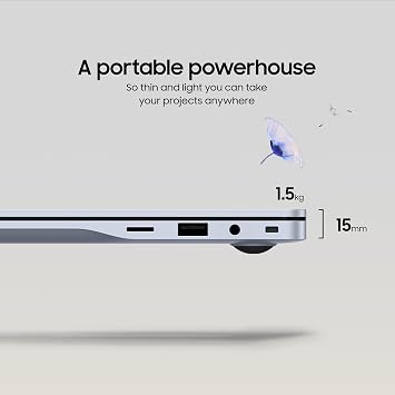 Samsung Galaxy Book4 Edge Copilot+ Laptop, 15.6 Display, Qualcomm Snapdragon X Processor, 16GB RAM, 1TB Storage, Aluminium Sapphire Blue
