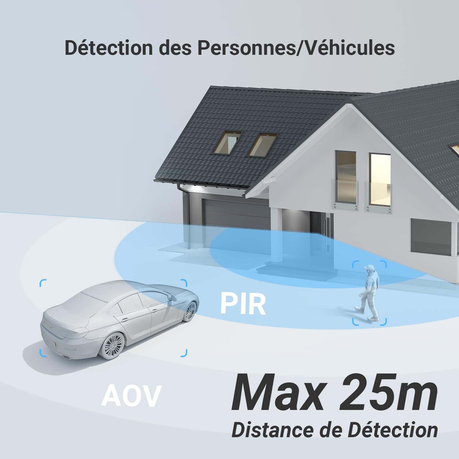 EZVIZ 4K(8MP) Camera Surveillance WiFi Exterieure sans Fil CB8 Lite Kit | Mode AOV (Enregistrement 24h/24),Détection de Personnes/Véhicules,Vision Nocturne Couleur,Défense Active,Panneau Solaire 5W