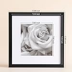 Eletecpro 12x12 Cadres d'image Ensemble de 9 Classic Gallery Cadres muraux Affichages 8x8 Photo avec Mat ou 12x12 Sans tapis, Decor mural de collage carré, Noir Decor maison pour la suspension 8x8 avec Mat ou 12x12 sans, Square Gallery Collage, Wa