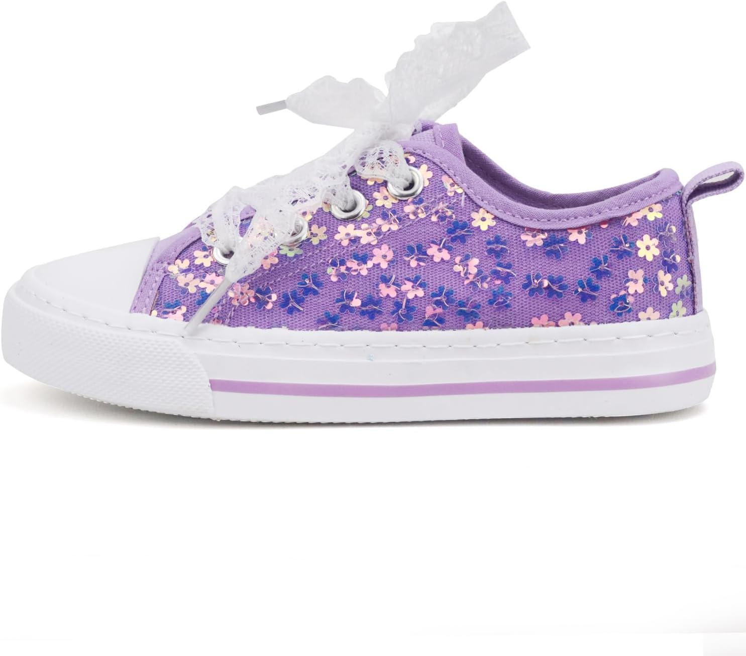 ToandonToddler Kids Sneakers Sparkle Fashion Glitter Sequins Canvas Shoes - Image 5