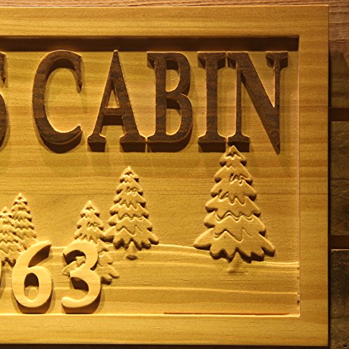 ADVPRO wpa0099 Name Personalized Cabin Tree Established Year Wood Engraved Wooden Sign - Medium 18.25 x 7.25 - Thumbnail 4