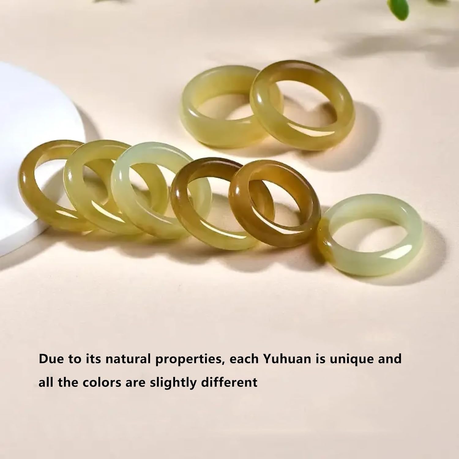 Classic Natural Jade Ring, Simple Jade Ring, mutton-fat white jade - Women’s Party Wedding Jewelry Gift