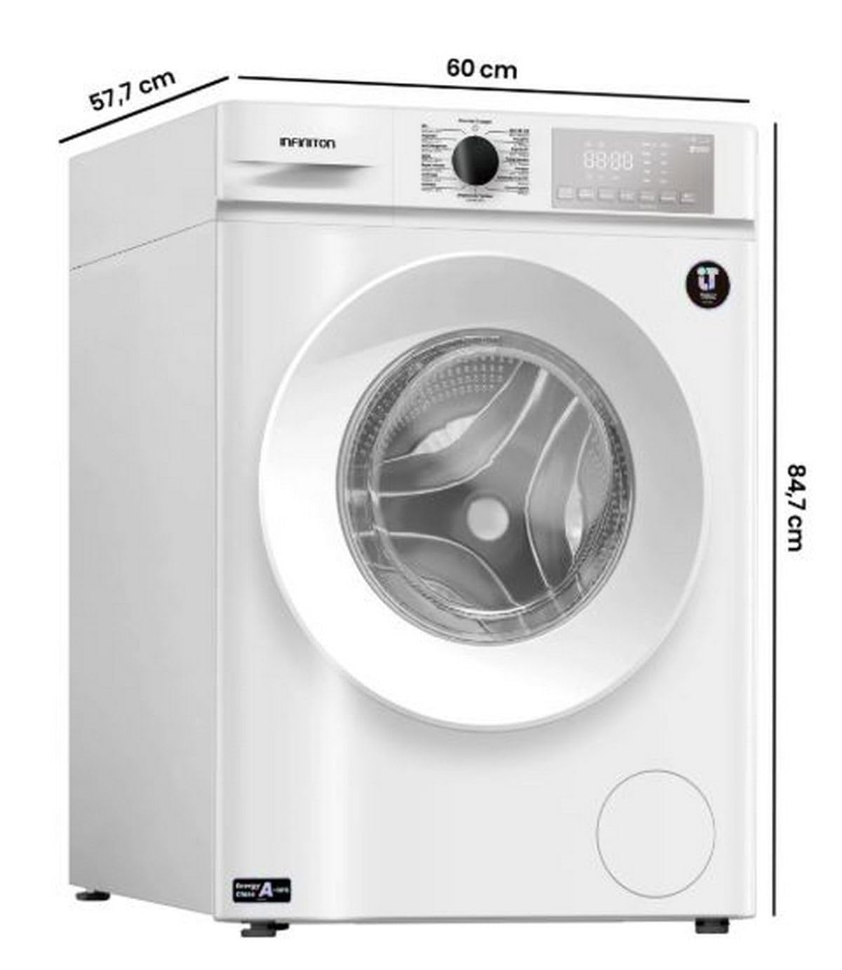 Machine à laver Infiniton WM-F104AWH 10 kg 1400 tr/min A Blanc Vapor Care