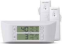 AcuRite 00986M Wireless Fridge Freezer Thermometer with Alarm, Max/Min LCD Display for Home Restaurants