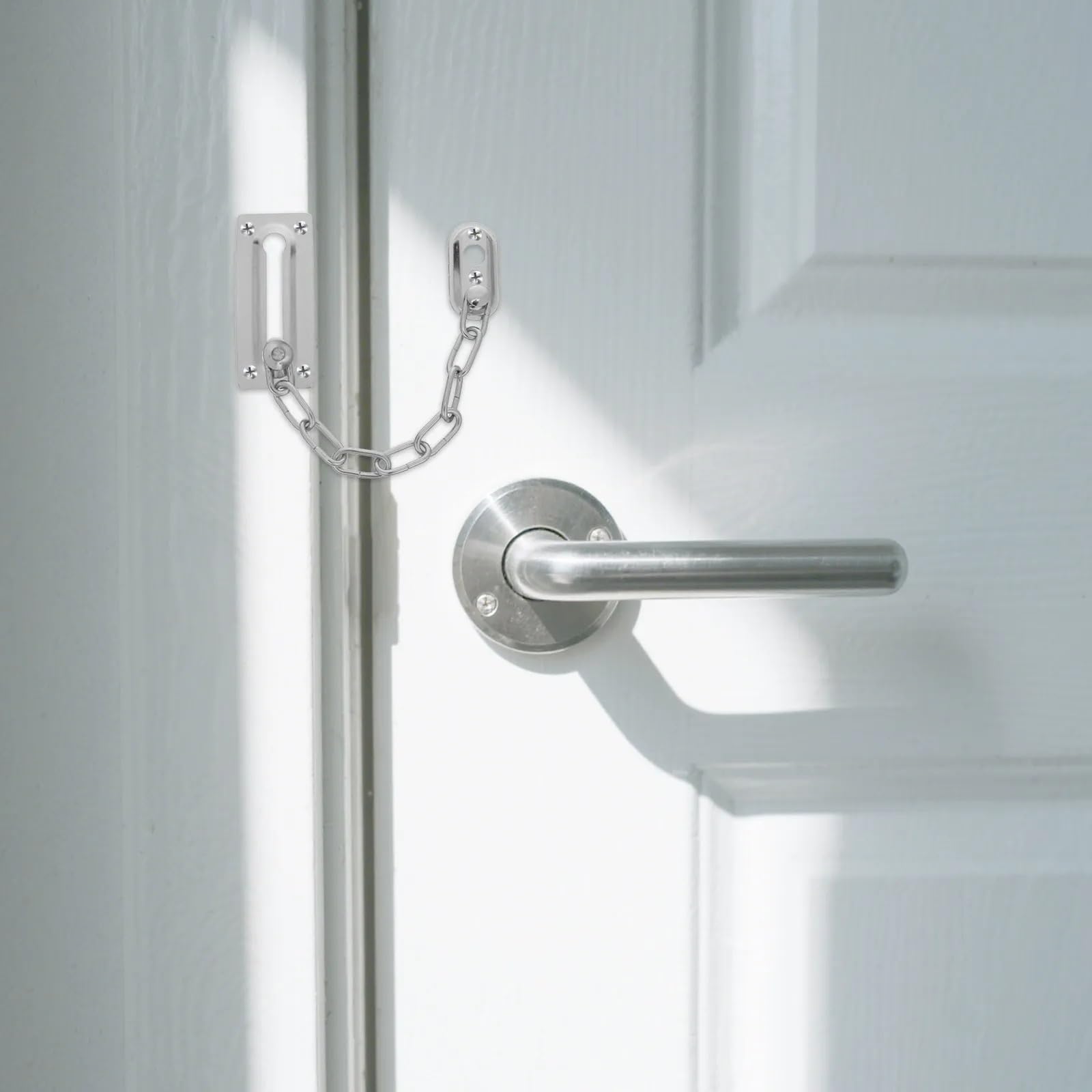 Loquet De Sécurité De Serrure De Chaîne De Porte En Fer 4 Pièces