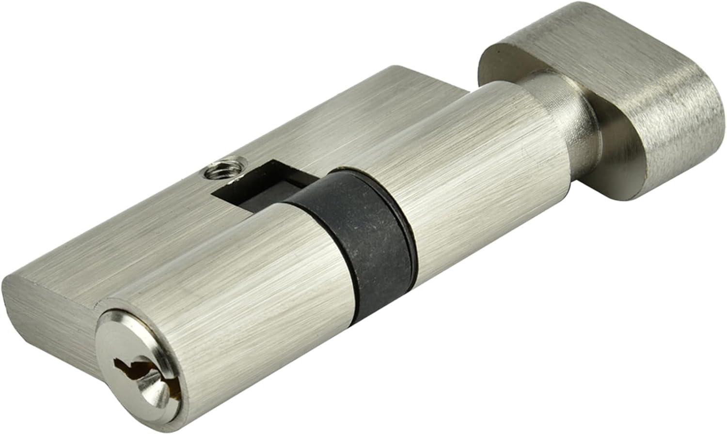Yctze Copper Single Open Bedroom Cylinder with AntiTheft Keys, Wood Door Cylinder Replacement for French, Atrium Doors, 67mm, Oil Rubbed Black Finish (L=60mm) 30/30