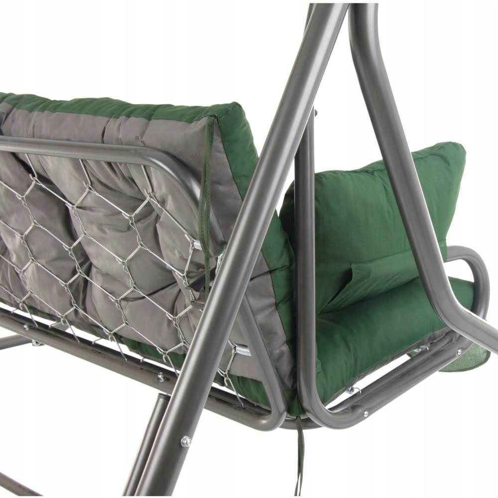 PATIO Hollywoodschaukel Auflage 170x50 cm Bora Sitzpolster Rückenlehne 2 Seitenkissen Befestigungsschnüre Volant vorne 1 Set