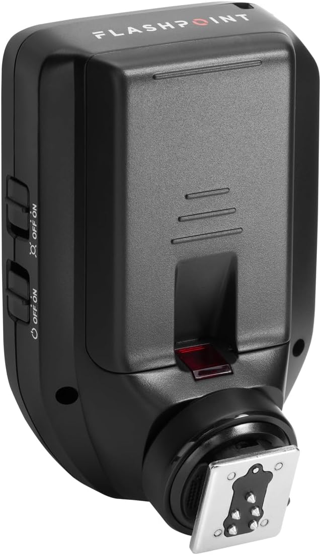 Flashpoint R2 XPro II side view showing the power ON/OFF switch.