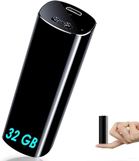 Mini Voice Activated Recorder, 32GB Super Long 2400 Hours Recording Capacity, 365 Standby Battery, Audio Sound Recording Continous Listening Device with Strong Magnetic
