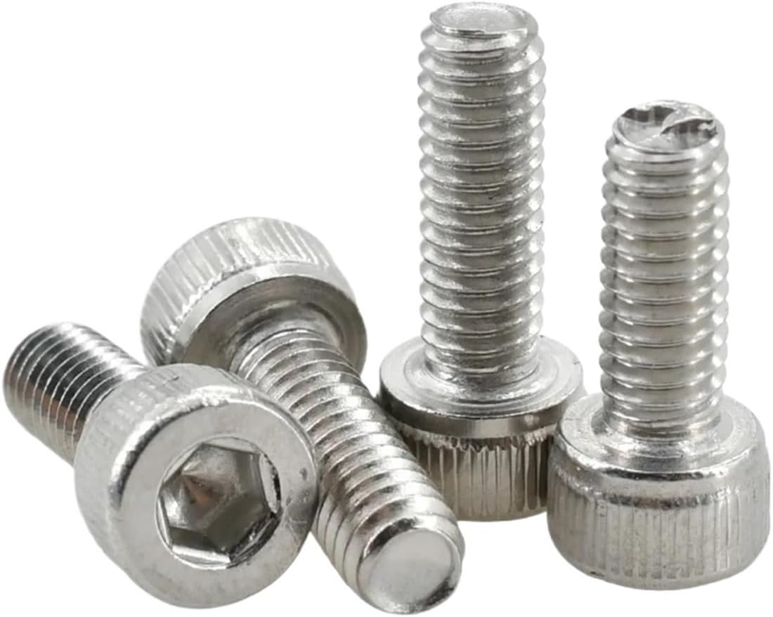 Compatible for 500Pcs M2.5 Small Screw Bolt Kit 4mm 5mm 6mm 8mm 10mm Electrical Screws Hex Hexagon Socket Allen Bolts Set(Socket Cap Stainless)