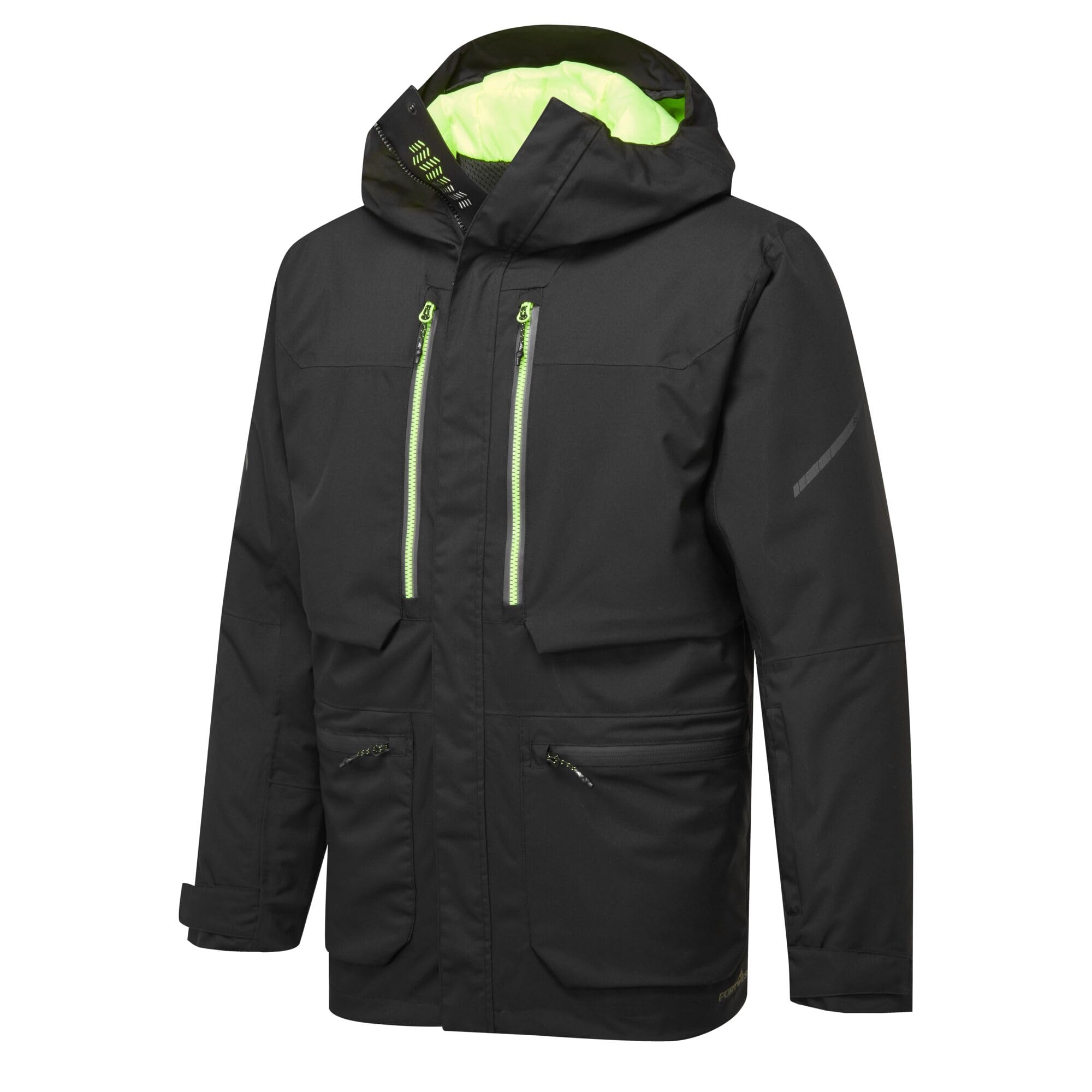 Portwest EV461 EV4 zimowa kurtka robocza, parka, ekstremalnie wodoodporna, elastyczna tkanina, bez PFAS Texpel Splash Eco Finish Panele z podszewką sherpa, wentylacja, regulowany kaptur, certyfikat