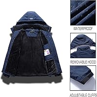 Vista 7 de Pooluly - Chaqueta impermeable de invierno, esquí, snowboard, para hombre, con capucha, rompevientos.