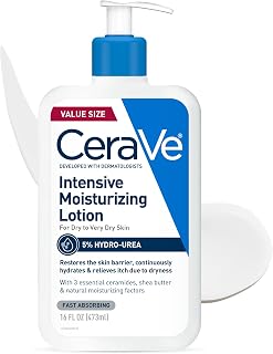 CeraVe Intensive Moisturizing Lotion with Hydro-Urea & Shea Butter - 16oz Non-Greasy Relief for Dry, Itchy, Rough Skin