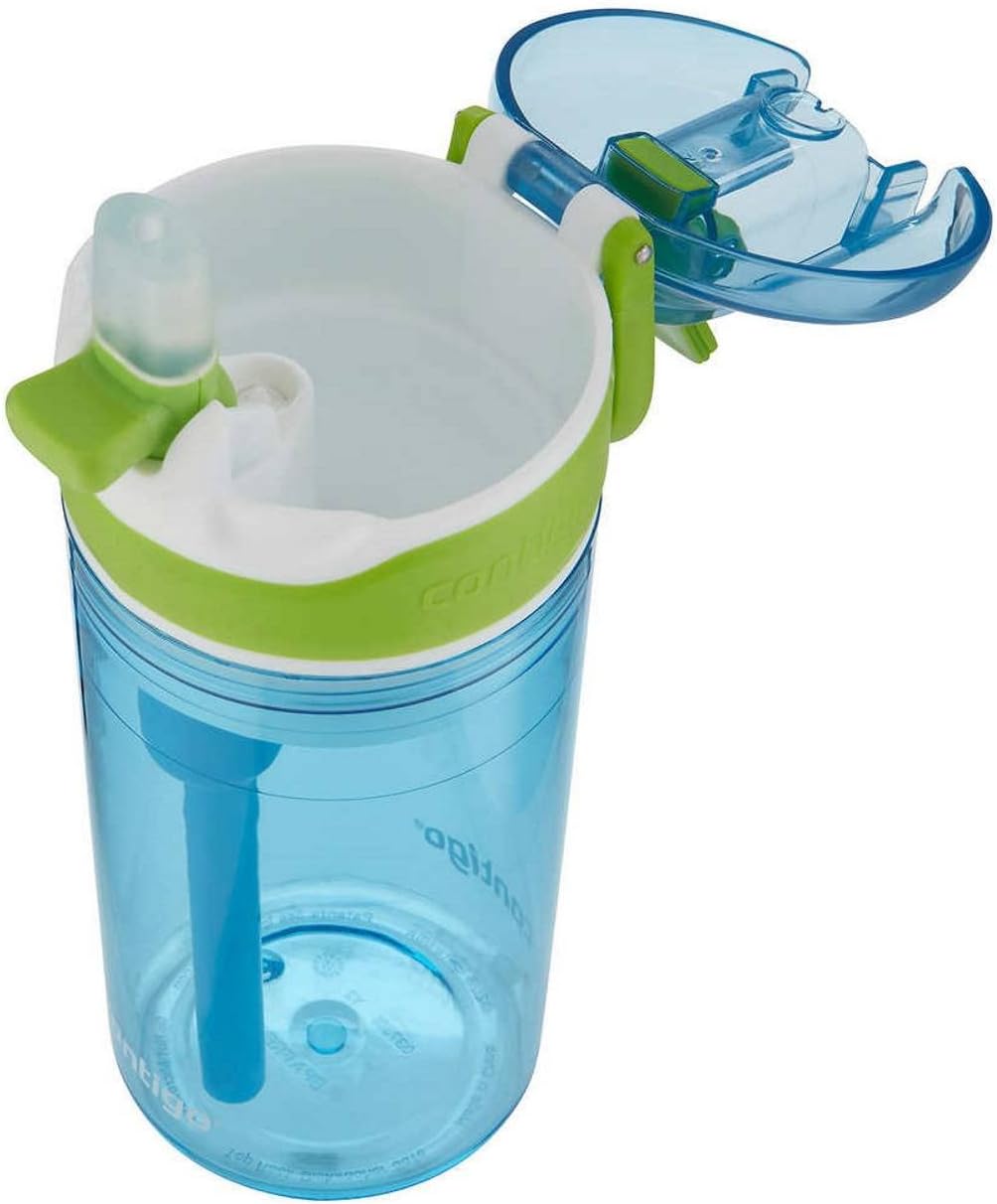 Contigo Kids 2 - in - 1 Snacker Spill Proof Cups 2 Pack Blue and Green