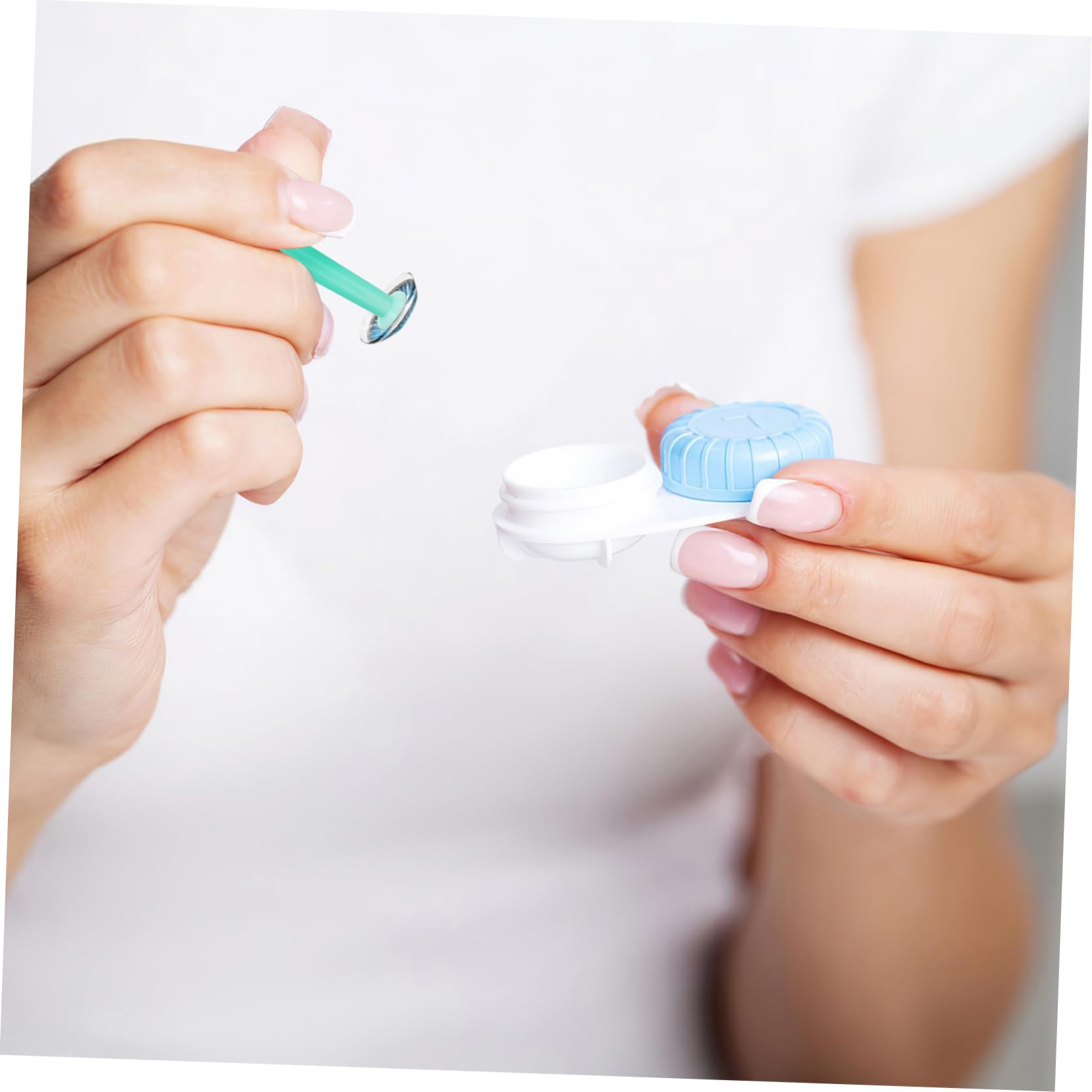 5 Ensembles Outil D'Insertion De Lentilles Rigides Applicateur De Retrait Oculaire Poussoir De Lentilles Gel De Silice Vert 15 pièces * 5