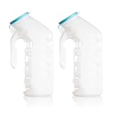Urinals for Men with Translucent Lid – 32 Oz. Bottle – 2 Pack-Male Urinal Bottles with Glow in The Dark Lid– Durable and Reliable – Practical Design – for Camping, Travel People
