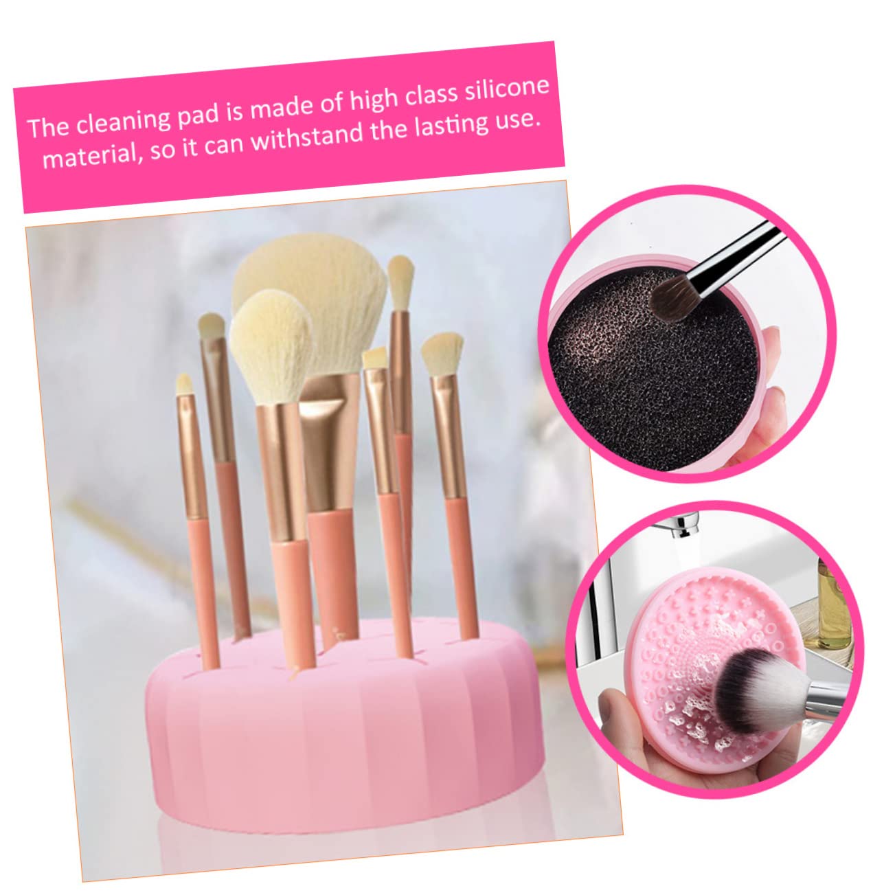 Ipetboom 5 Pz Scatola per la pulizia dei pennelli da trucco tappetino pulito per pennelli da trucco detergente per spugne per il trucco tappetino pulisci pennelli fornitura di trucco spugna