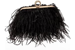 Sleek and Shimmering: Ostrich Feather Clutch for Evening Elegance