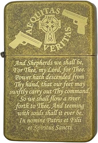 Gifts Infinity Boondocks Saints - Encendedor de aceite a prueba de viento, acabado negro mate #2