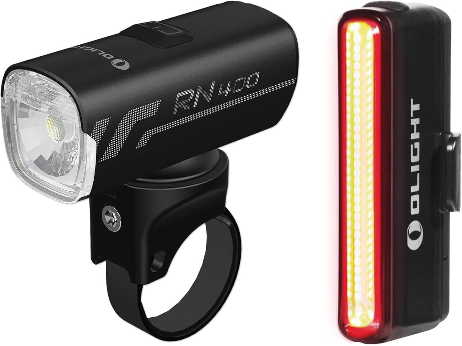 OLIGHT RN 400 400LM Bike Headlight & Seemee 30C 30LM Taillight Set - USB-C Rechargeable, IPX7 Waterproof, Anti-Glare for Urban Night Cycling