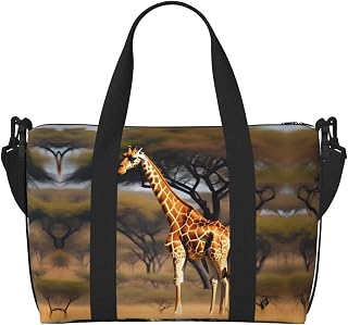 Africa Giraffe Majestic Tree Print Versatile Gym Sports Bag,Companion For Your Journeys And Fitness Routines - 