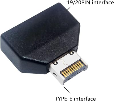 USB Type E 20Pin To USB 19P Chassis Extension Data Transfer For Desktop Motherboards Front USB Type C Adapter For PC