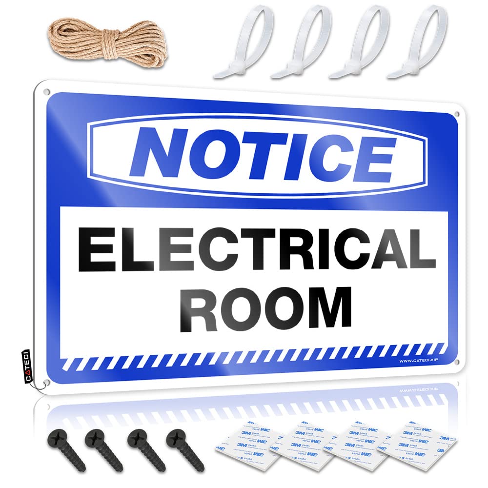 IBWNBBUSN Tin Metal Sign Notice Electrical Room Tin Sign Bar Signs For Home Decor Metal Tin Sign Retro(20X30CM)