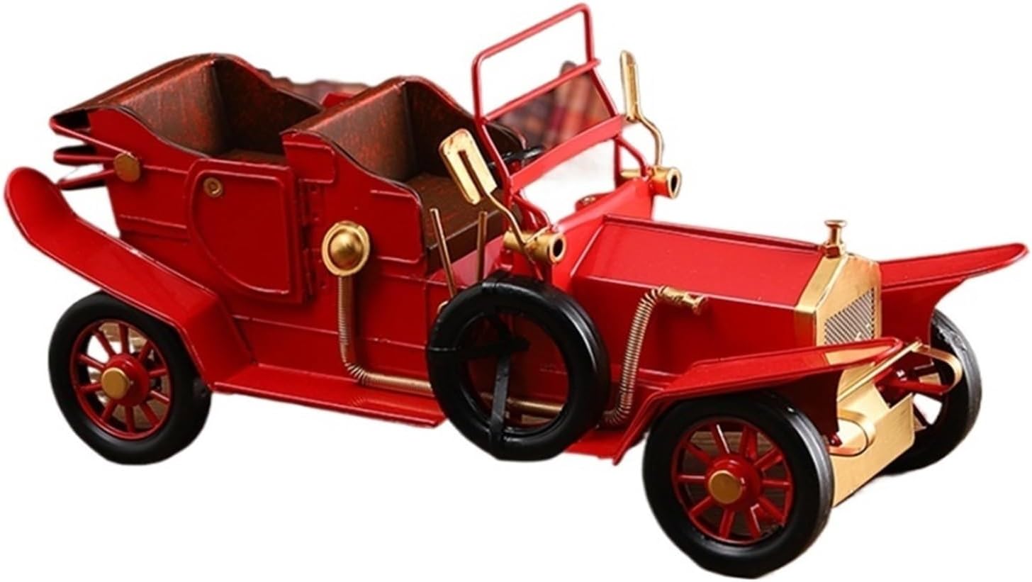 Mini Cars Replica Retro Nostalgic Iron Classic Car Ornaments Home Living Room TV Cabinet Car Model Desktop Decorations Race Car Birthday Party Decorations(Black)
