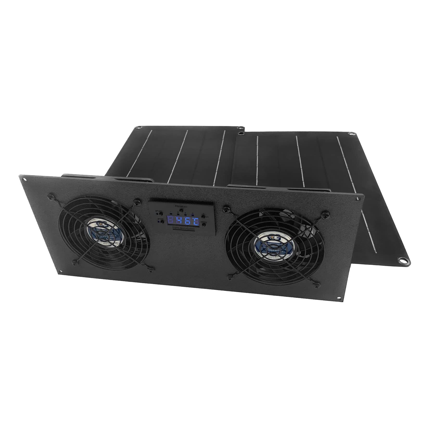 Coolerguys Dual Solar Powered 120x38mm Fan Cooling Kit