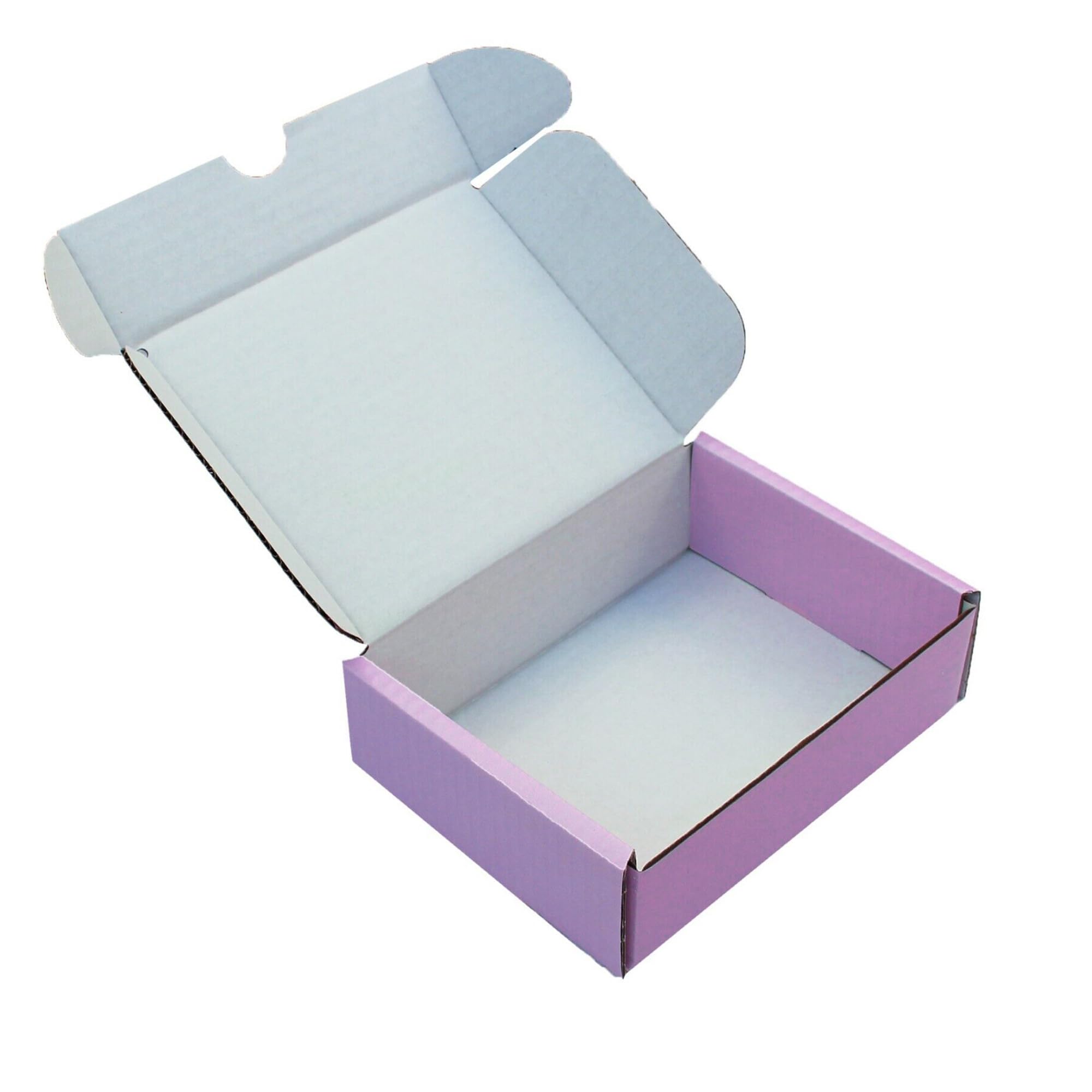 Meg4tec Purple 25 Pack Shipping Coloured Boxes - Corrugated Cardboard Small Parcel Box For Posting Packing Mailing (10" X 7" X 3" (25Cm X 17.5Cm X 7.5Cm), )