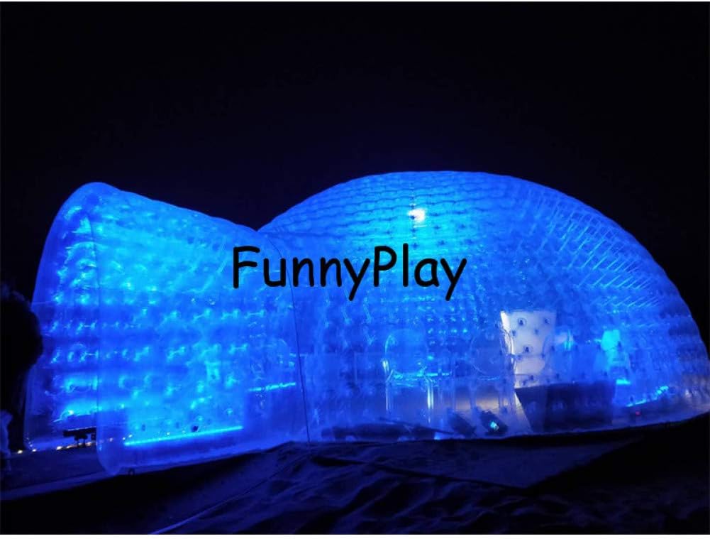 MDZH Tent Giant Party Bubble House,Double Layer Transparent Bubble Family Wedding Party Bubble Room For Camping,Inflatable Pvc Dome Tent