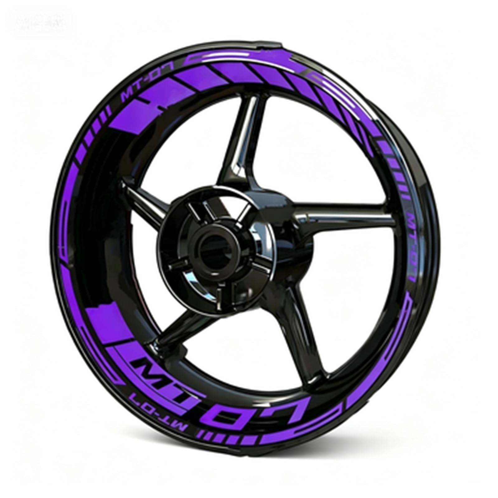 Motorcycle Wheel Stickers Night Reflective Decorative Rim for Yamaha MT-07 MT07 2025 2024 2023 2022 2021 2020 2019(Color16)