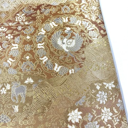 帯382 ○じゅらく織物謹製 高級 正絹 両面六通 リバーシブル 袋帯