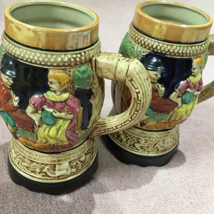 2個セット コップ オルゴール 民芸 6cm&times;高さ16cm