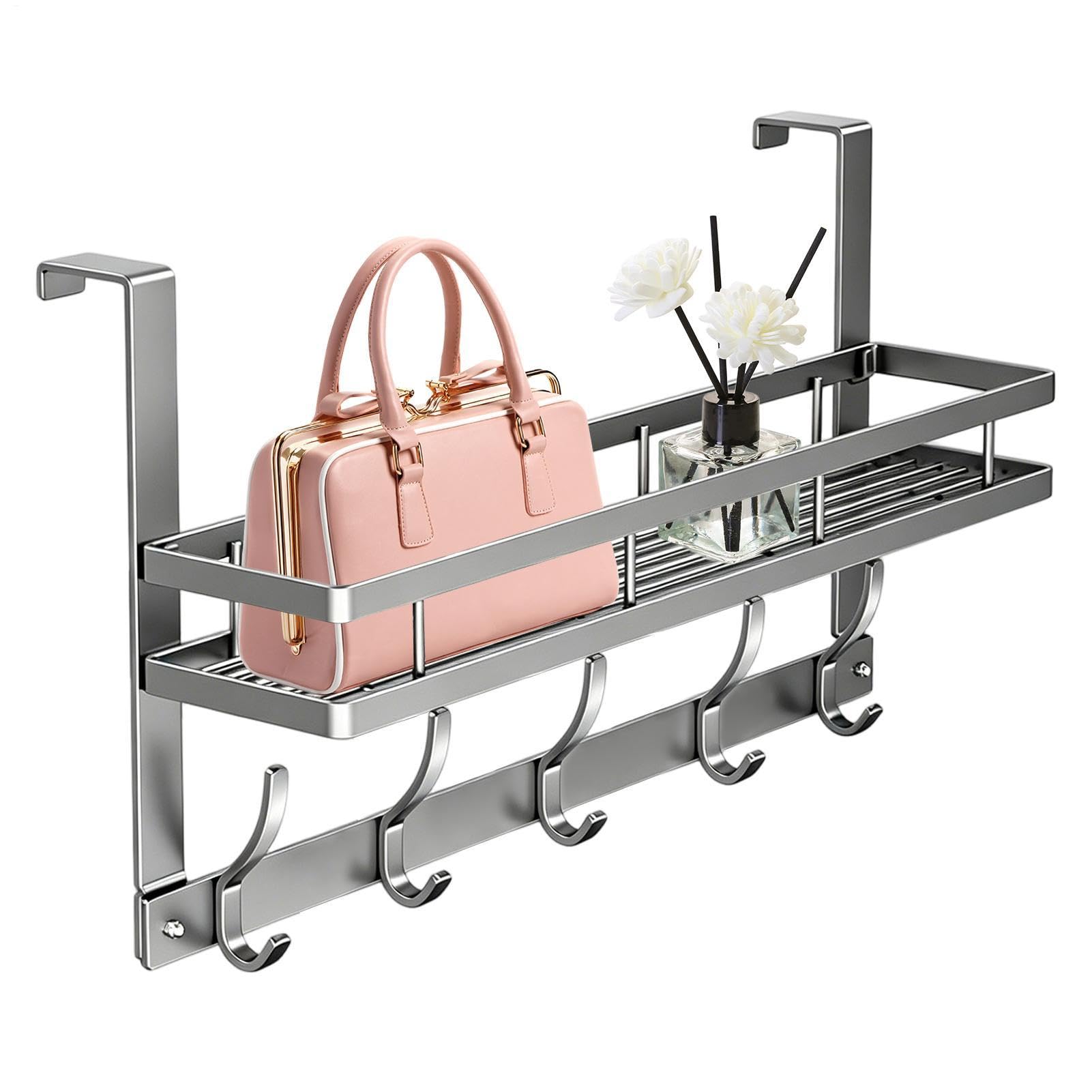 Porte-serviettes de porte en acier au carbone robuste et design épuré